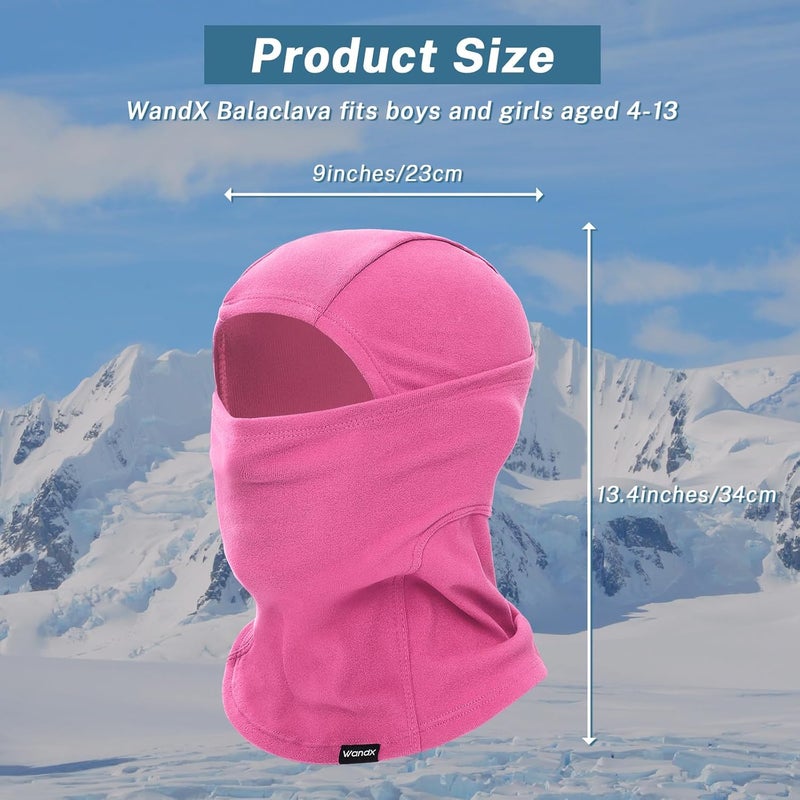 Wandx Winter Balaclava Ski Mask for Kids Windproof Ski Face Neck Warmer for Cold Weather Winter Outdoor Sports - Image 2